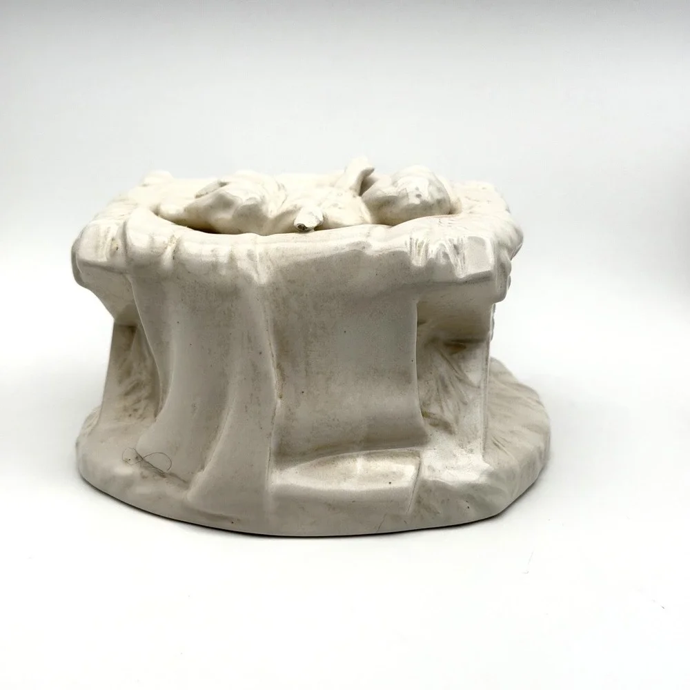 Vintage Holland Mold White Ceramic Nativity Set 4 Piece Mary Joseph Baby Jesus